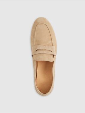 Quince Women's Italian Suede Penny Loafers Size 10